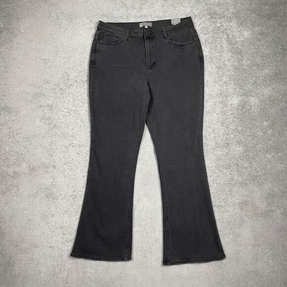 NWT Wit & Wisdom High Waist Itty Bitty Bootcut Jeans 'Ab'Solution Faded Black - Picture 3 of 16